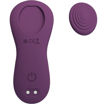 PRETTY LOVE MANE MASAJEADOR LAY ON CLITORIS 10 VIBRACIONES CONTROL REMOTO MORADO