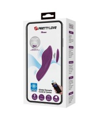 PRETTY LOVE MANE MASAJEADOR LAY ON CLITORIS 10 VIBRACIONES CONTROL REMOTO MORADO