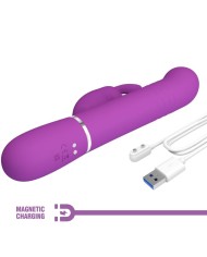 PRETTY LOVE COALE VIBRADOR RABBIT MULTIFUNCION 4 EN 1 MORADO
