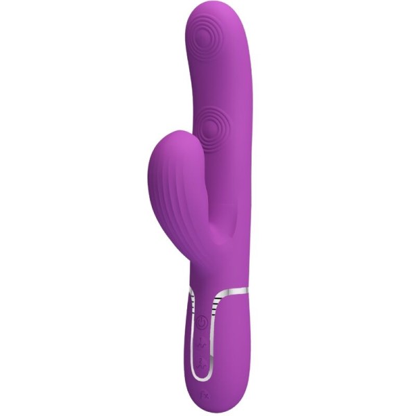 PRETTY LOVE PERLITA VIBRADOR RABBIT MULTIFUNCION 3 EN 1 MORADO