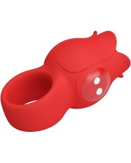 PRETTY LOVE JAE VIBRADOR DE DEDO FORMA DE ROSA 10 VIBRACIONES ROJO