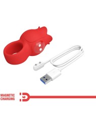 PRETTY LOVE JAE VIBRADOR DE DEDO FORMA DE ROSA 10 VIBRACIONES ROJO