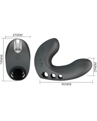 PRETTY LOVE CAMELIA VIBRADOR DE DEDO 7 VIBRACIONES NEGRO