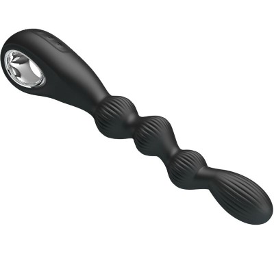 PRETTY LOVE FEDERER VIBRADOR ANAL 12 VIBRACIONES NEGRO