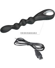 PRETTY LOVE FEDERER VIBRADOR ANAL 12 VIBRACIONES NEGRO