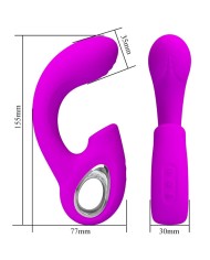 PRETTY LOVE SIBEL VIBRADOR PUNTO G ESTIMULADOR CLITORIS 10 VIBRACIONES MORADO