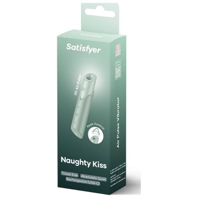SATISFYER NAUGHTY KISS ESTIMULADOR CLITORIS POR ONDAS VERDE AGUA