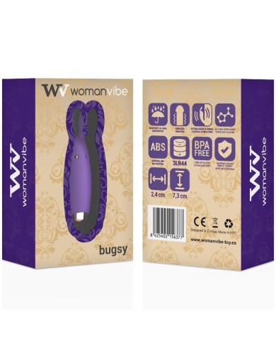 WOMANVIBE BUGSY ESTIMULADOR RABBIT SILICONA WOMANVIBE BUGSY ESTIMULADOR RABBIT SILICONA