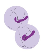 XOCOON STRAPLESS STRAP ON VIBRADOR 2 EN 1 CON CONTROL REMOTO MORADO
