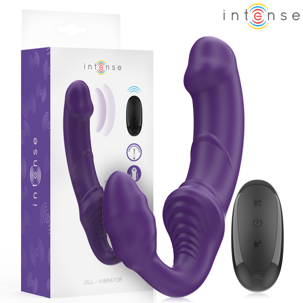 INTENSE JILL VIBRADOR DOBLE 20 CM VIOLETA CONTROL REMOTO