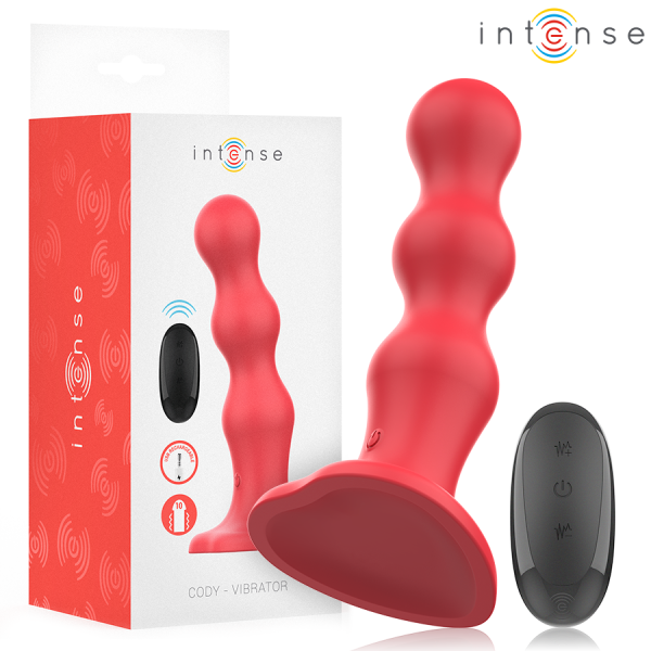 INTENSE CODY VIBRADOR CON VENTOSA ROJO CONTROL REMOTO