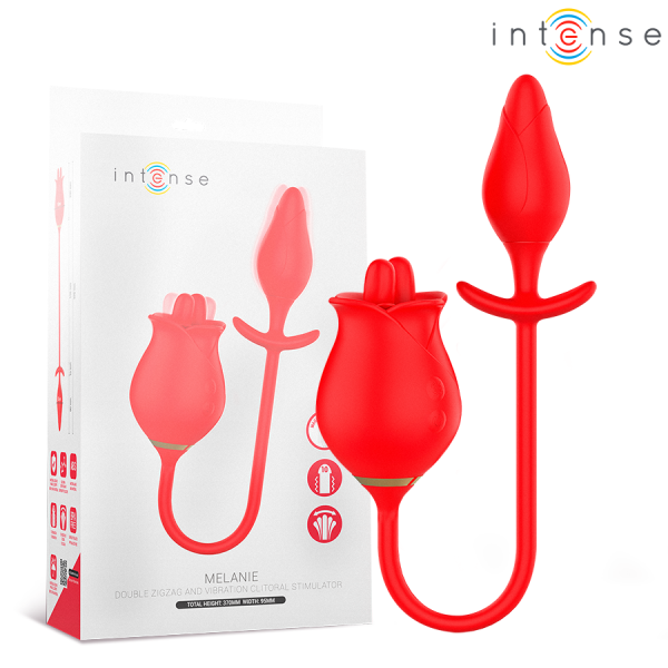 INTENSE MELANIE DOBLE ESTIMULADOR CLITORIS CON LENGUA ZIGZAG