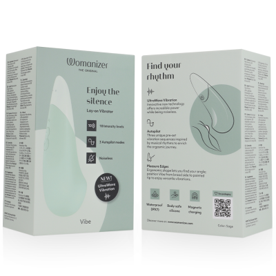 WOMANIZER VIBE VIBRADOR LAY ON SILENCIOSO VERDE CLARO