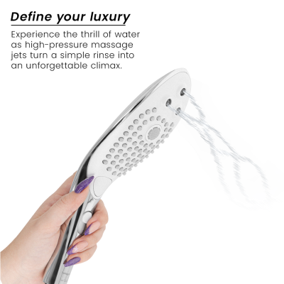 WOMANIZER WAVE CABEZAL DE DUCHA ESTIMULADOR DE CLITORIS PLATEADO
