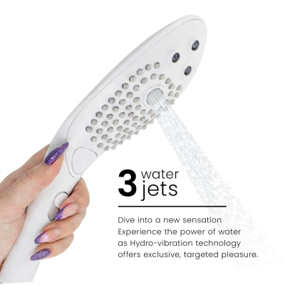 WOMANIZER WAVE CABEZAL DE DUCHA ESTIMULADOR DE CLITORIS BLANCO