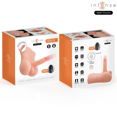 INTENSE DEEP TOUCH DAMIEN TORSO CON DILDO REALISTICO CON EMPUJE Y VIBRACION CONTROL REMOTO 35 KG