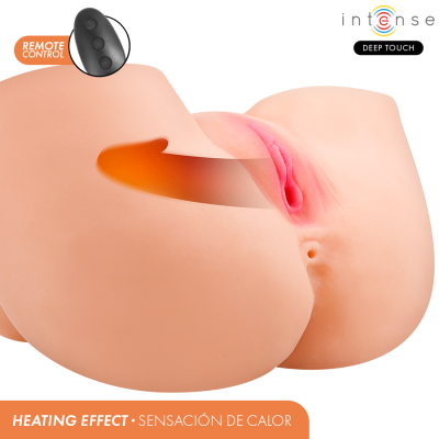 INTENSE DEEP TOUCH GINGER MASTURBADOR VAGINA CON EFECTO SUCCION CALOR VIBRACION Y VOZ CON CONTROL REMOTO 53 KG