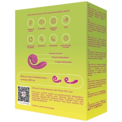 SNAIL VIBE GIZI LITE VIBRADOR DUAL PUNTO G Y CLITORIS ROSA