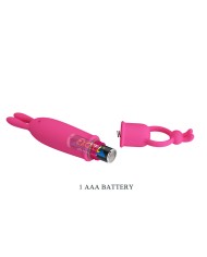 PRETTY LOVE DELIA VIBRADOR RABBIT CON ANILLO DE SUJECION