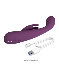 PRETTY LOVE EMMA VIBRADOR CON ESTIMULADOR RABBIT MORADO