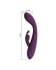 PRETTY LOVE EMMA VIBRADOR CON ESTIMULADOR RABBIT MORADO