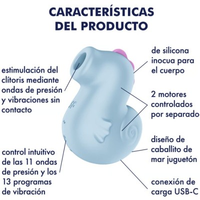 SATISFYER SEA PONY VIBRADOR ESTIMULADOR AIR PULSE
