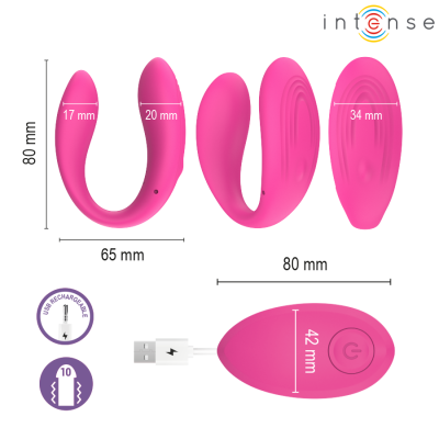 INTENSE NORA ESTIMULADOR DE PINZA CON VIBRACION ROSA