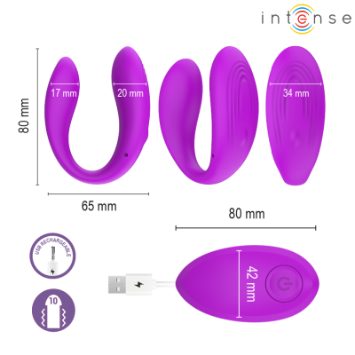 INTENSE NORA ESTIMULADOR DE PINZA CON VIBRACION MORADO