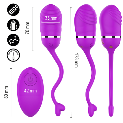INTENSE SOOKIE HUEVO VIBRADOR CON CONTROL REMOTO MORADO
