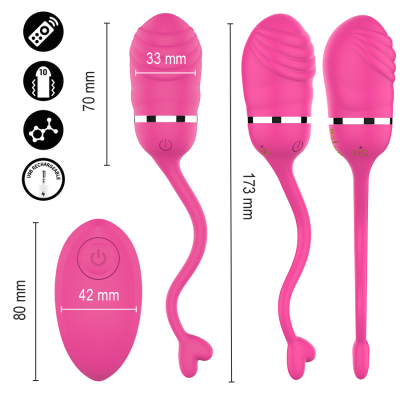 INTENSE SOOKIE HUEVO VIBRADOR CON CONTROL REMOTO ROSA