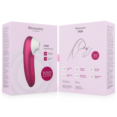 WOMANIZER PRO VIBRANT ESTIMULADOR DE CLITORIS ROSA