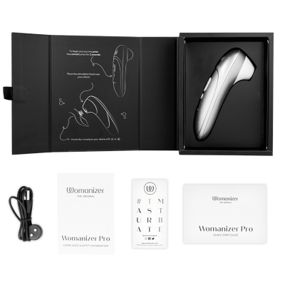 WOMANIZER PRO VIBRANT ESTIMULADOR DE CLITORIS GRIS PLATA