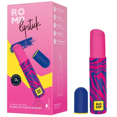 ROMP LIPSTICK ESTIMULADOR DE CLITORIS PINTALABIOS 7 NIVELES