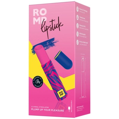 ROMP LIPSTICK ESTIMULADOR DE CLITORIS PINTALABIOS 7 NIVELES