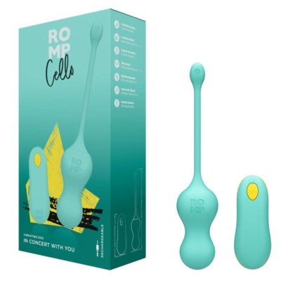 ROMP CELLO HUEVO VIBRADOR MULTIFUNCION TURQUESA CONTROL REMOTO