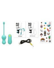 ROMP CELLO HUEVO VIBRADOR MULTIFUNCION TURQUESA CONTROL REMOTO