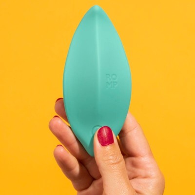ROMP WAVE VIBRADOR ESTIMULADOR DE CLITORIS FORMA ERGONOMICA VERDE AGUA