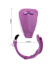 BAILE TANGA CON VIBRADOR CON CONTROL REMOTO LILA