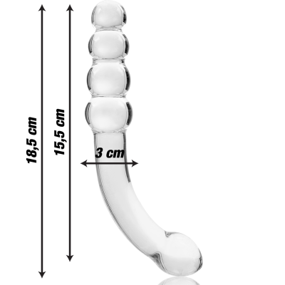 NEBULA SERIES BY IBIZA MODELO 14 DILDO CRISTAL TRANSPARENTE 185 CM O 3 CM