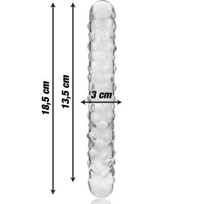NEBULA SERIES BY IBIZA MODELO 15 DILDO CRISTAL TRANSPARENTE 185 CM O 3 CM