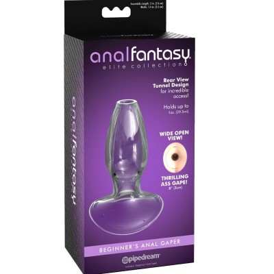 PLUG ANAL DE CRISTAL ERGONOMICO PARA ESTIMULACION ANAL