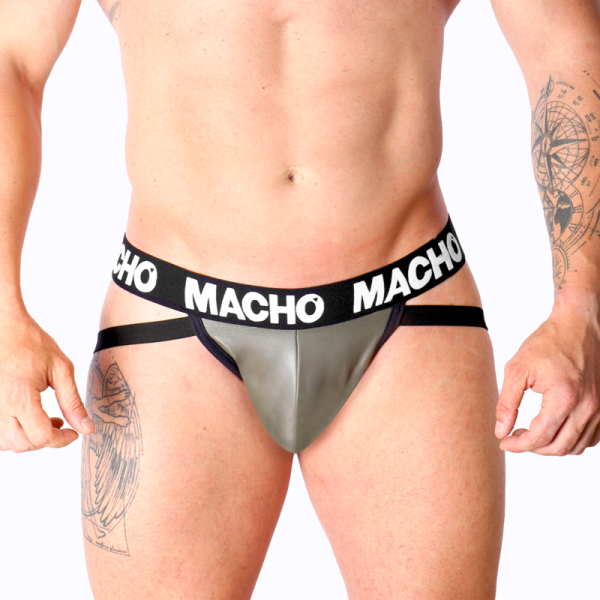MACHO MX27GR JOCK CUERO GRIS BEIGE S