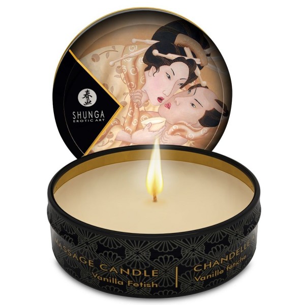 SHUNGA MINI CARESS BY CANDELIGHT VELA MASAJE VAINILLA 30 ML
