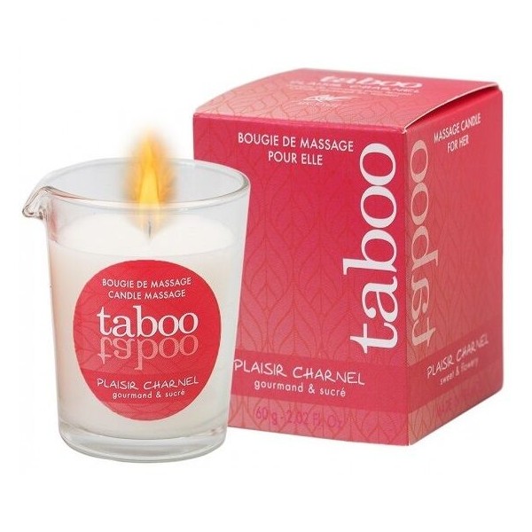 RUF TABOO VELA DE MASAJE PARA ELLA PLAISIR CHARNEL AROMA FLOR DE CACAO