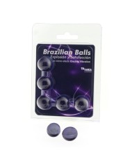 TALOKA BRAZILIAN BALLS GEL EXCITANTE EFECTO VIBRACION ELECTRICA 5 BOLAS