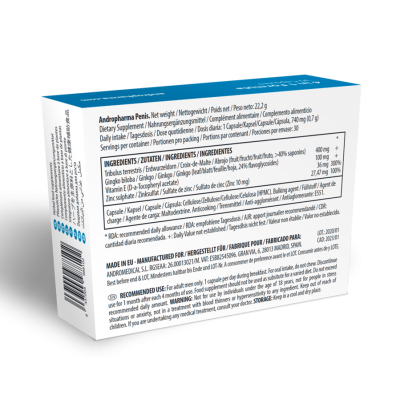 Andropharma Penis Complemento alimenticio herbal para el bienestar masculino