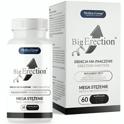 Big Erection Complemento Alimenticio Natural para la Vitalidad Masculina y el Rendimiento Intimo