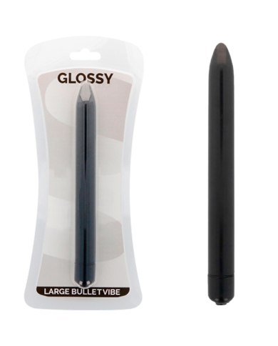 GLOSSY SLIM VIBRADOR NEGRO GLOSSY SLIM VIBRADOR NEGRO