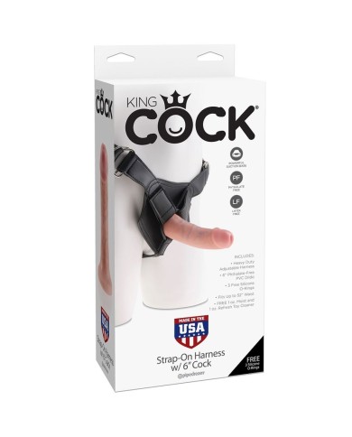 KING COCK HARNESS CON PENE REALISTICO 1520 CM KING COCK HARNESS CON PENE REALISTICO 1520 CM