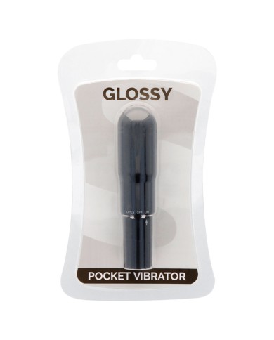 GLOSSY POCKET VIBRADOR NEGRO GLOSSY POCKET VIBRADOR NEGRO